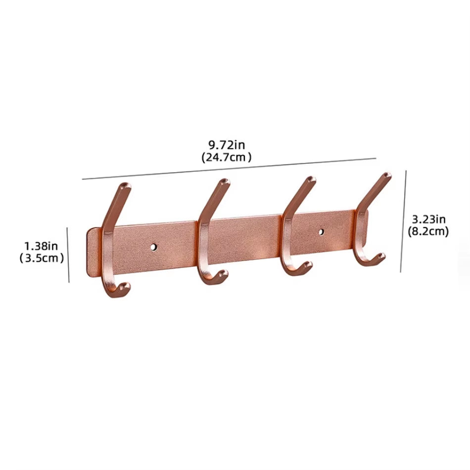 LuxeHook™ Rose Gold Wall Hooks – Sleek Storage, Effortless Style